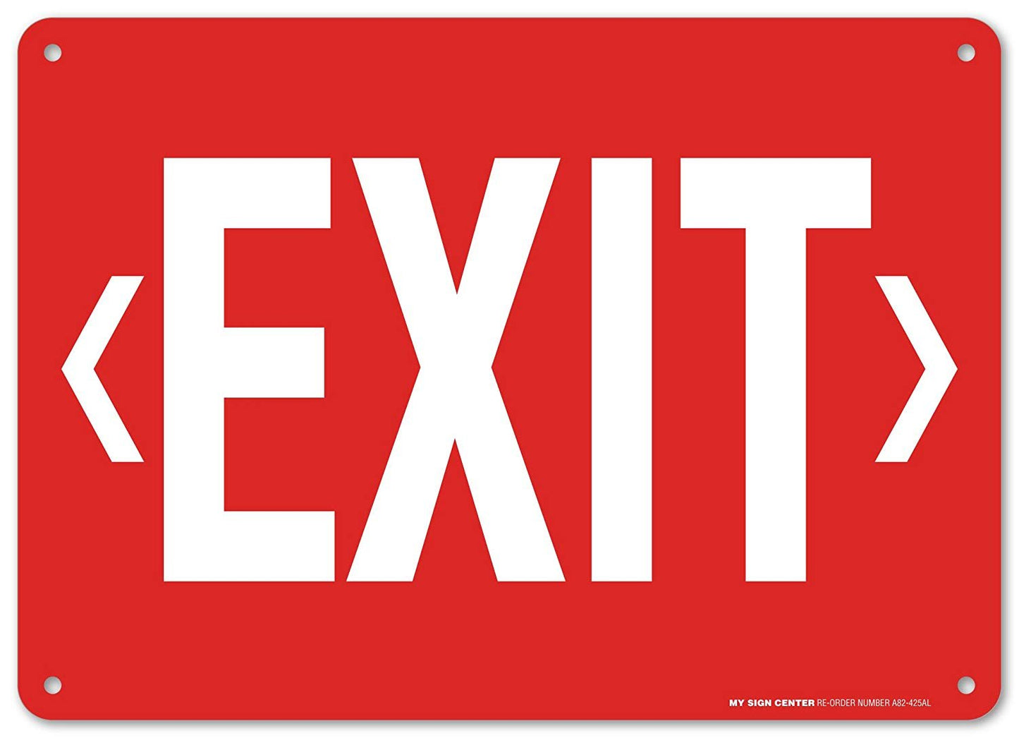 Exit with Double Arrows Safety Sign - Emergency Exit Signs