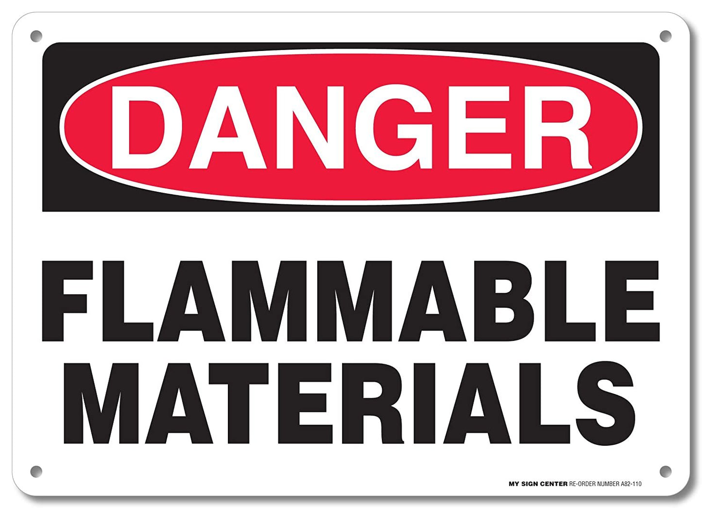 Danger Flammable Materials Sign