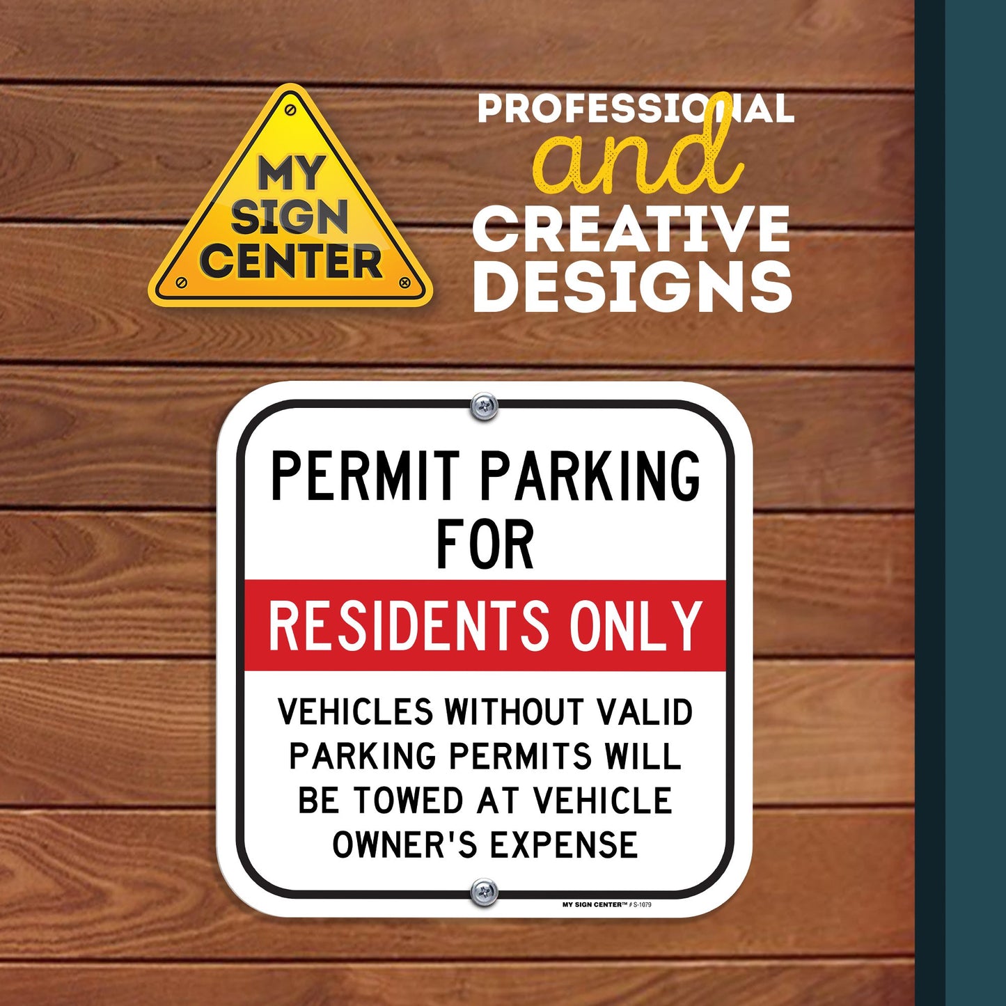 Resident Parking Permit Parking Only Towing Enforced Sign