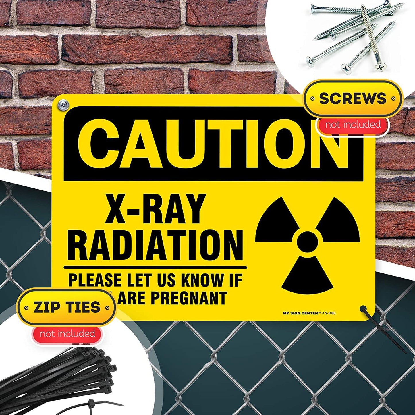 Caution X Ray Radiation Sign Please Inform If Pregnant