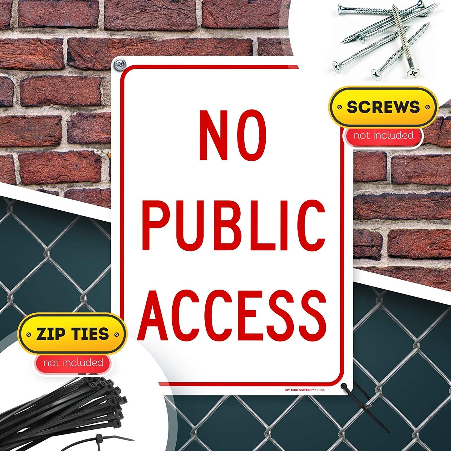 No Public Access Sign No Access Beyond This Point Private Entrance