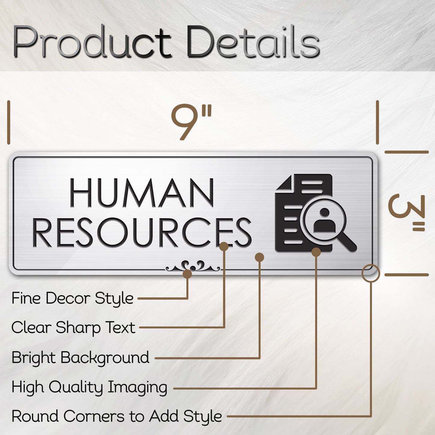 Human Resources Sign for Office Door