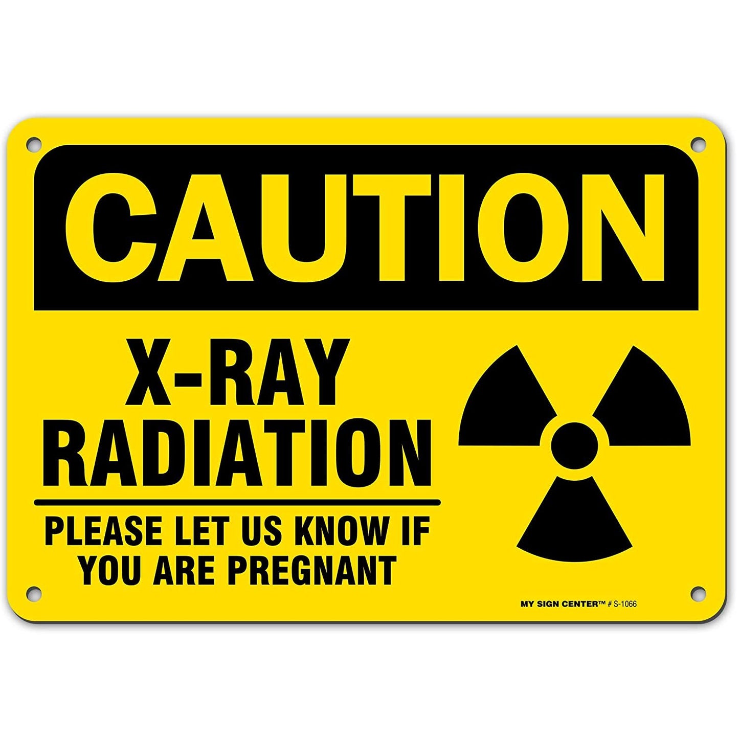 Caution X Ray Radiation Sign Please Inform If Pregnant