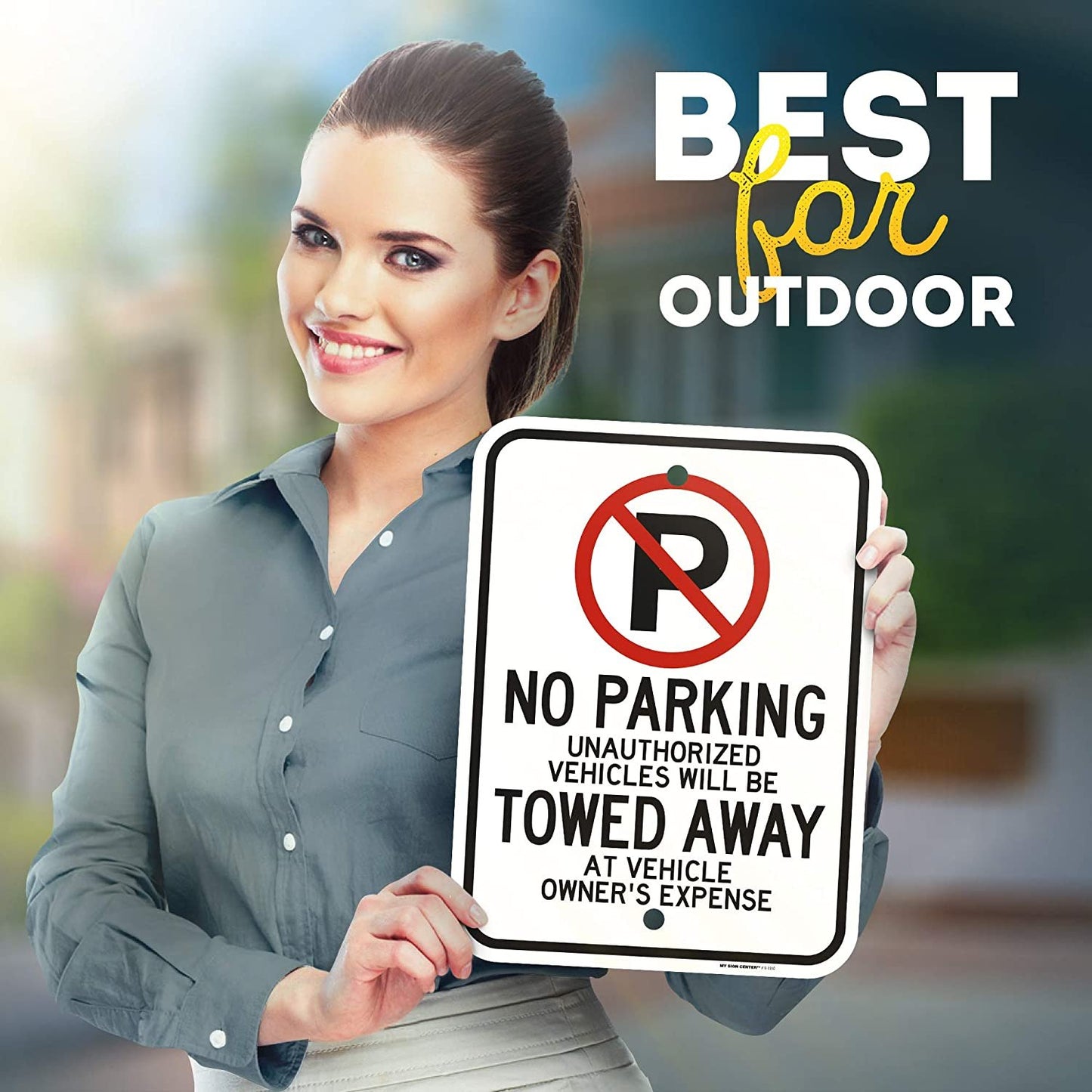 No Parking Sign Unauthorized Vehicles Will Be Towed