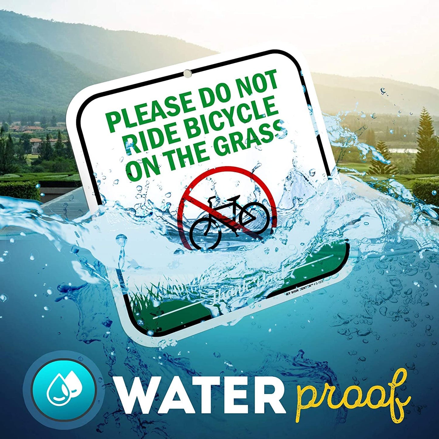 Keep Off Grass Sign Please Do Not Ride Bicycle On The Grass