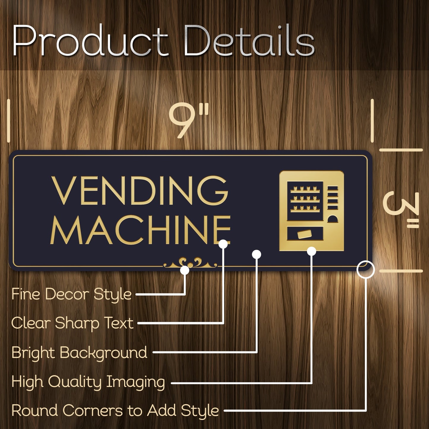 Vending Machines for Business Lunch Room Sign
