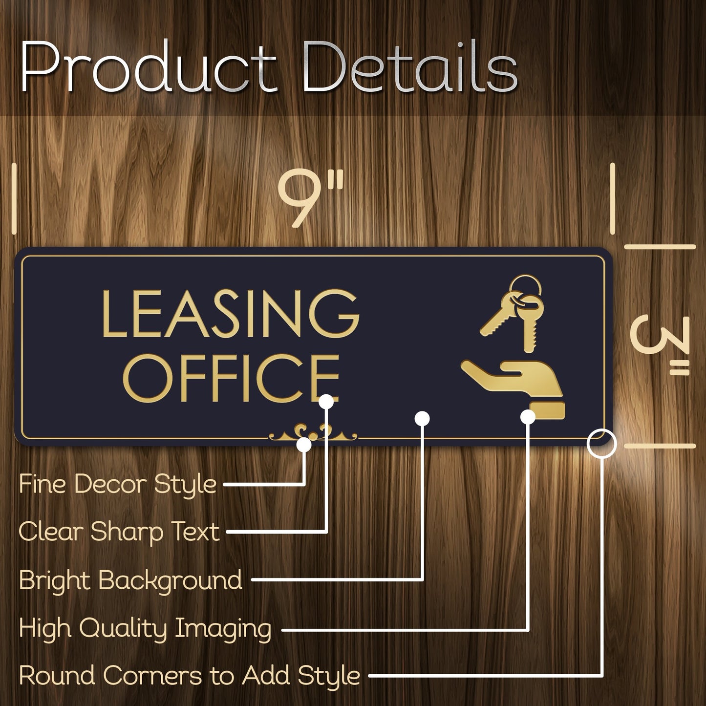 Leasing Office Sign Office Door Sign
