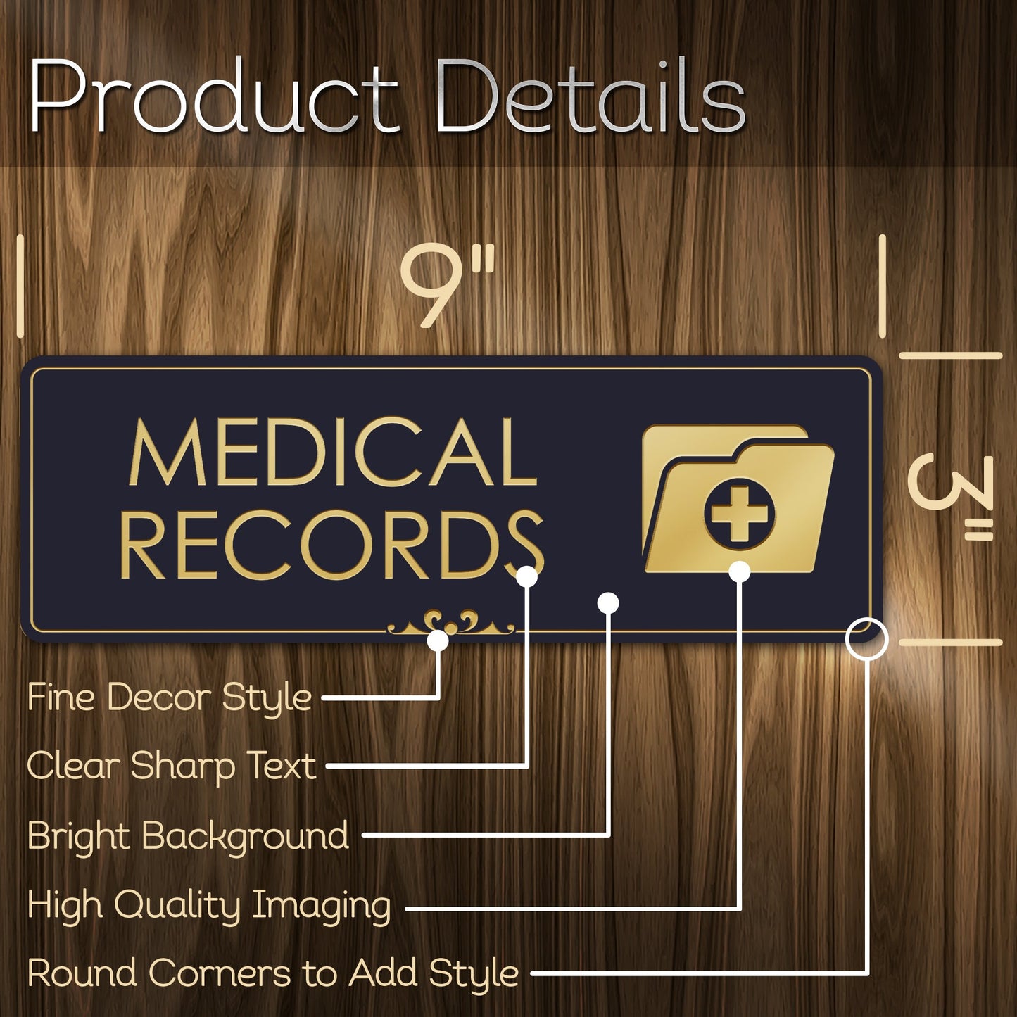 Medical Record Room Sign Office Medical Supplies Sign