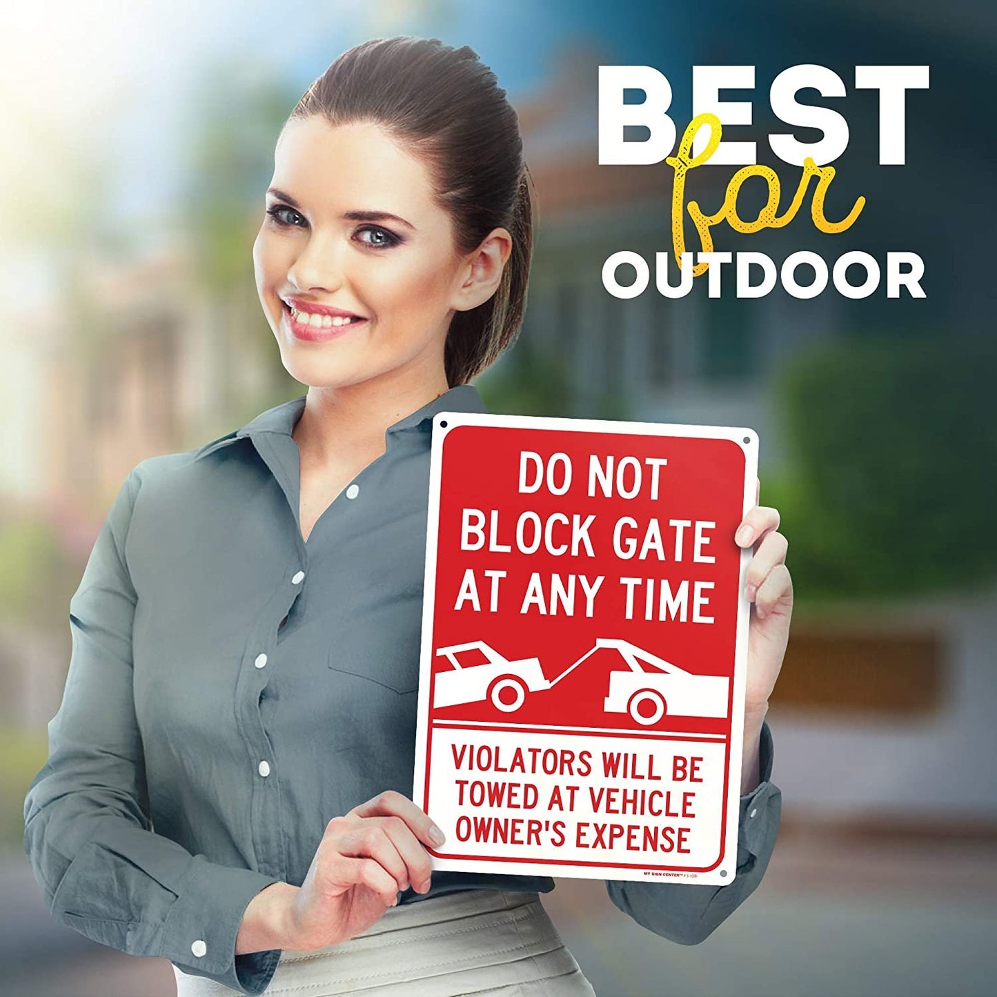Do Not Block Driveway Sign Violators Will Be Towed