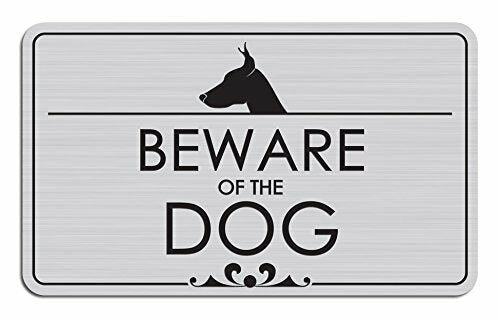 Beware of The Dog Laser Engraved Sign