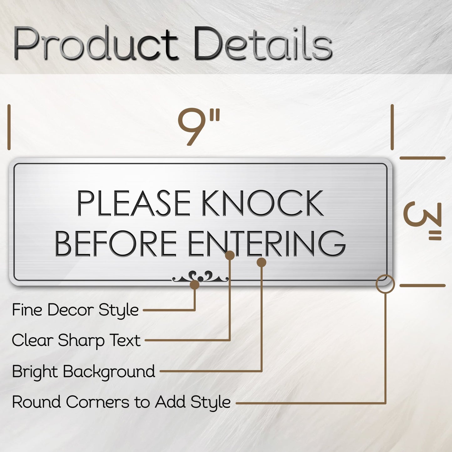 Please Knock Before Entering - Laser Engraved Sign