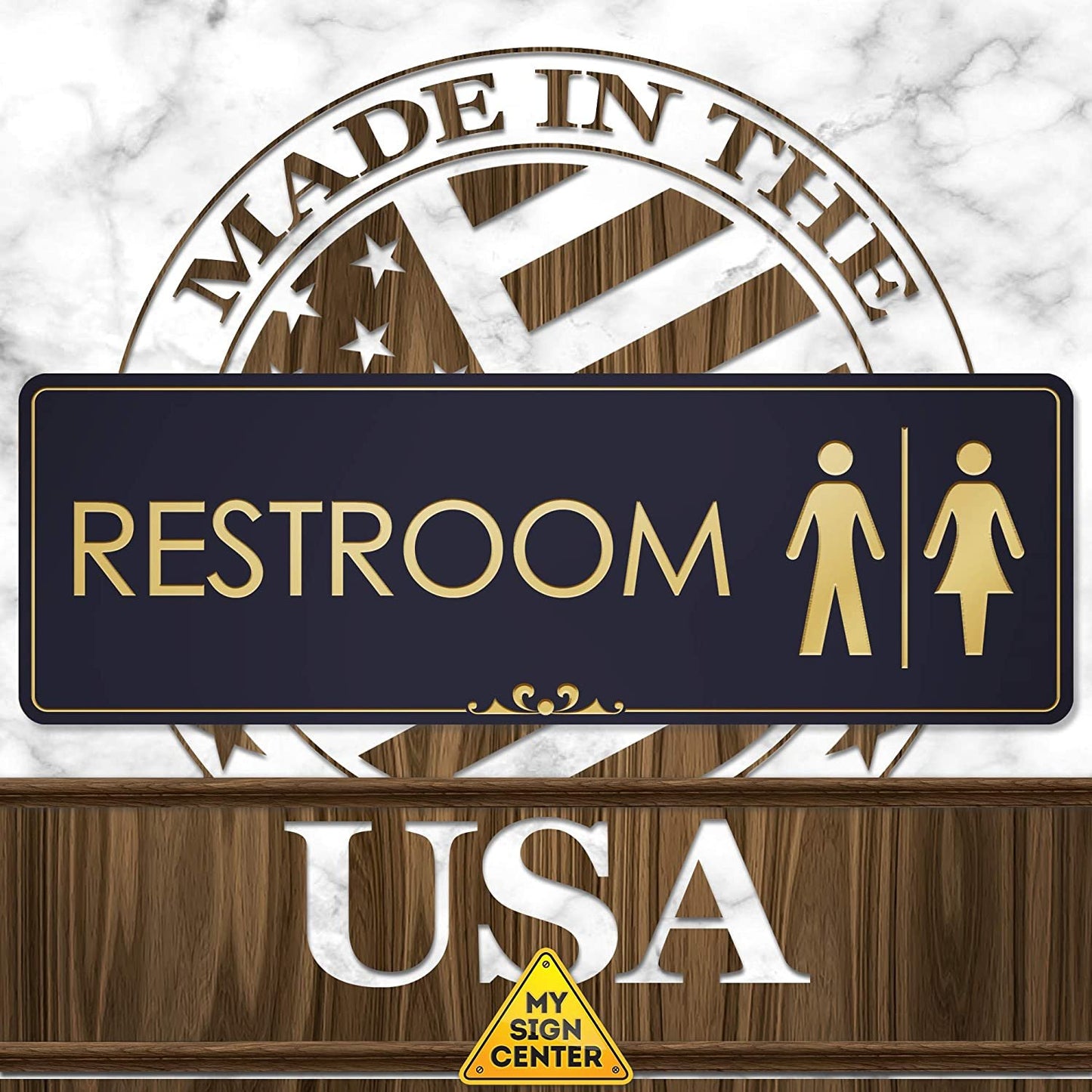 Restroom - Laser Engraved Sign