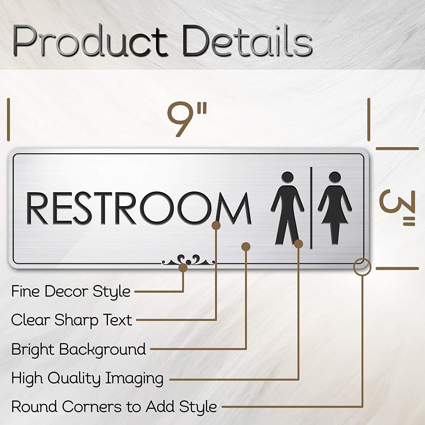 Restroom - Laser Engraved Sign