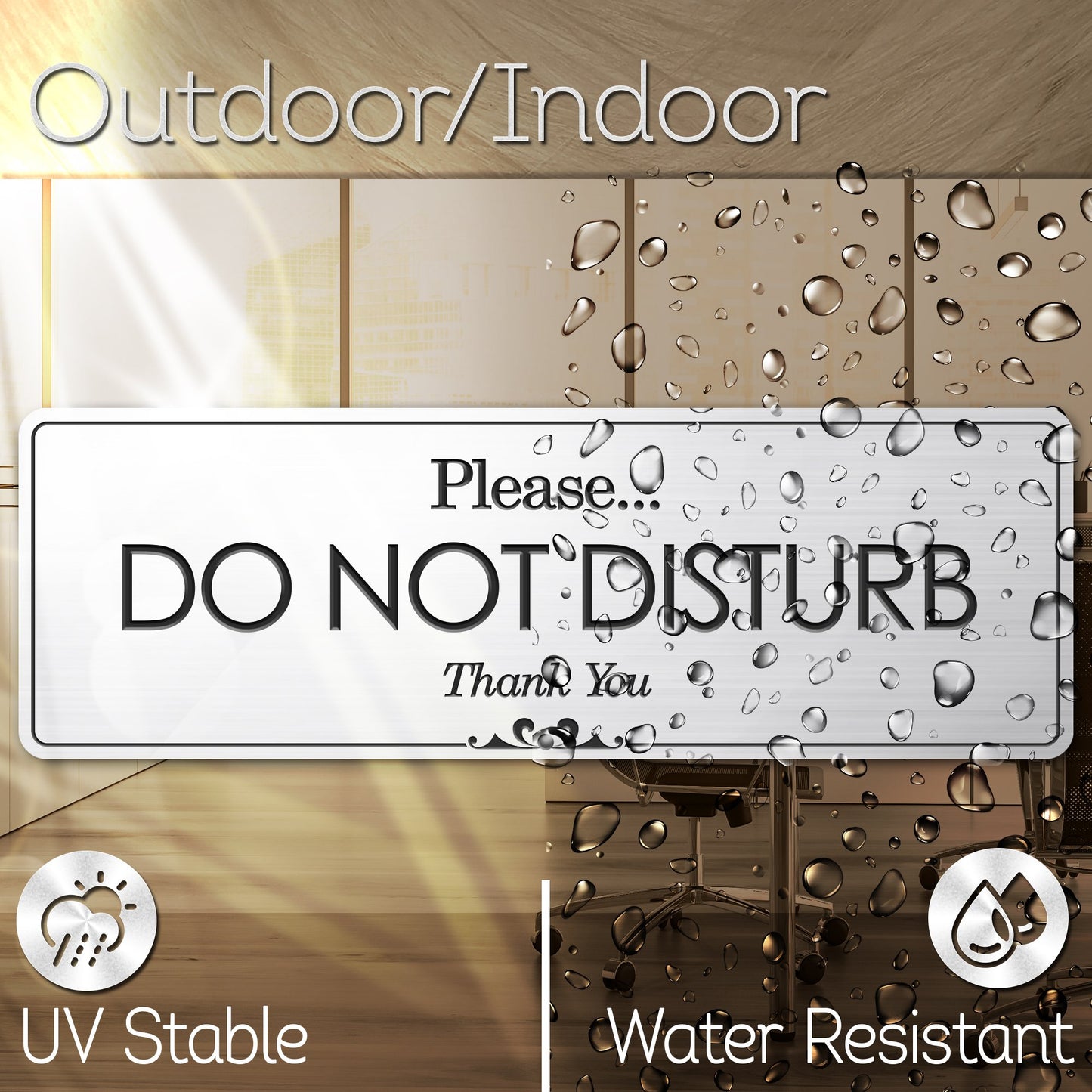 Please Do Not Disturb Thank You - Laser Engraved Sign