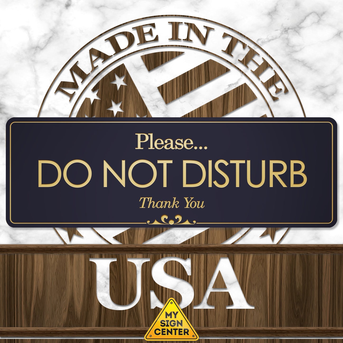 Please Do Not Disturb Thank You - Laser Engraved Sign