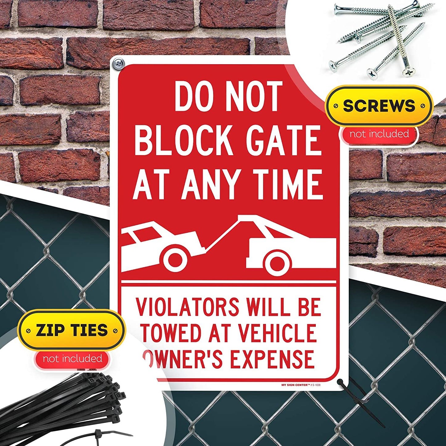 Do Not Block Driveway Sign Violators Will Be Towed