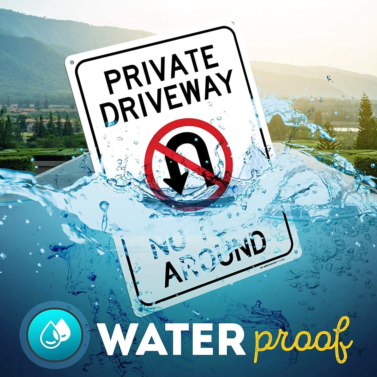 Private Driveway No Turnaround Sign