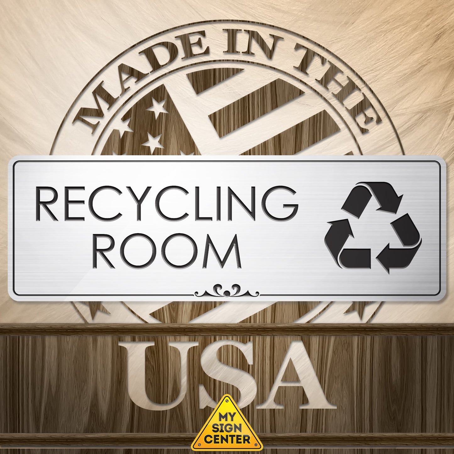 Recycle Room Trash Can Sign