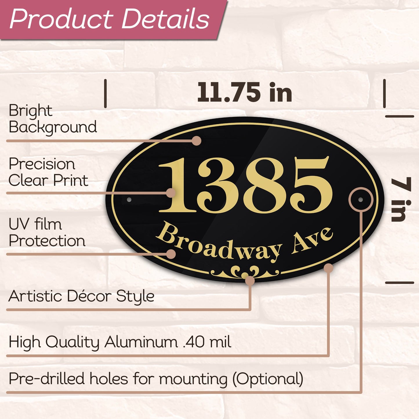 Customized and Personalized Home Address Sign 3