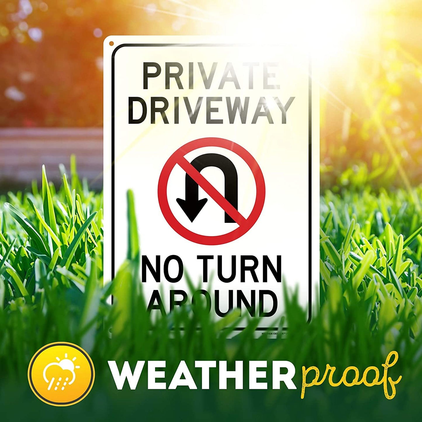 Private Driveway No Turnaround Sign
