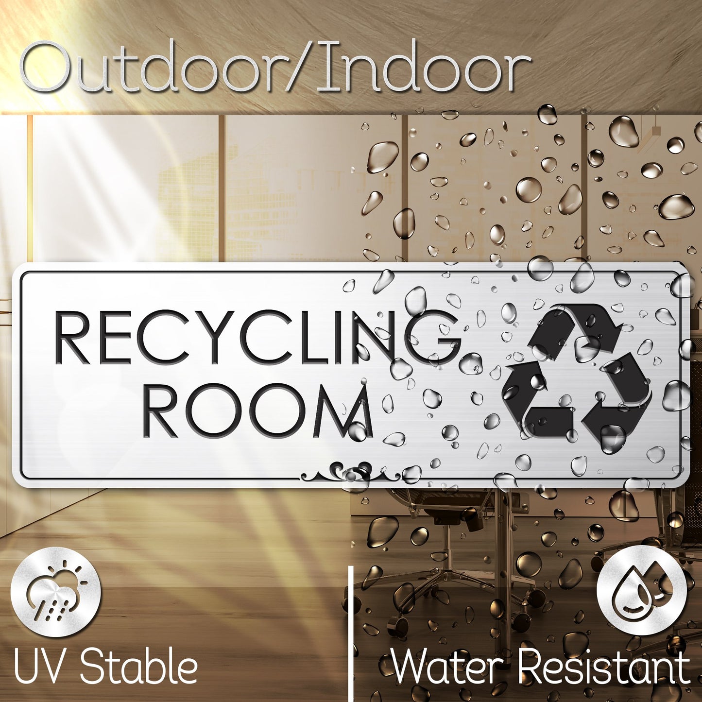 Recycle Room Trash Can Sign