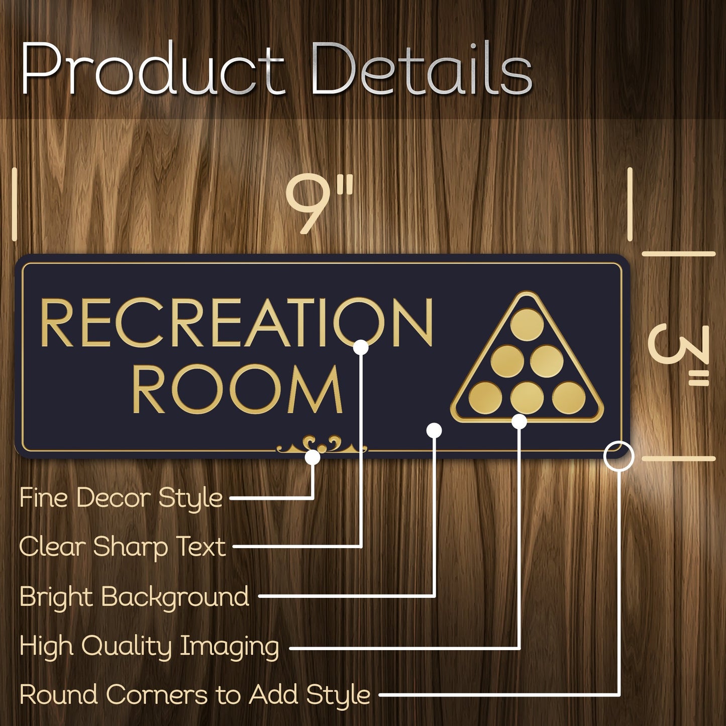 Recreation Room Sign