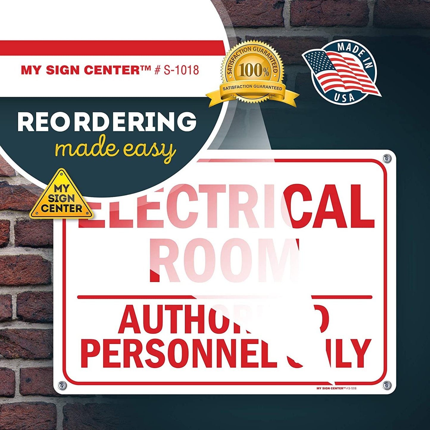 Electrical Room Authorized Personnel Only Sign