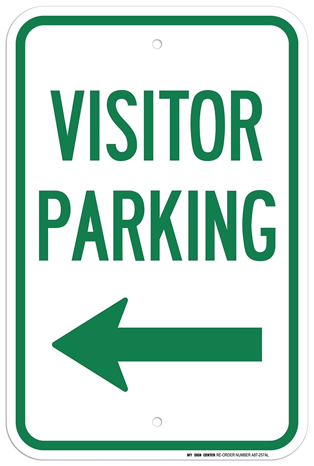 Visitor Parking Left Arrow Sign