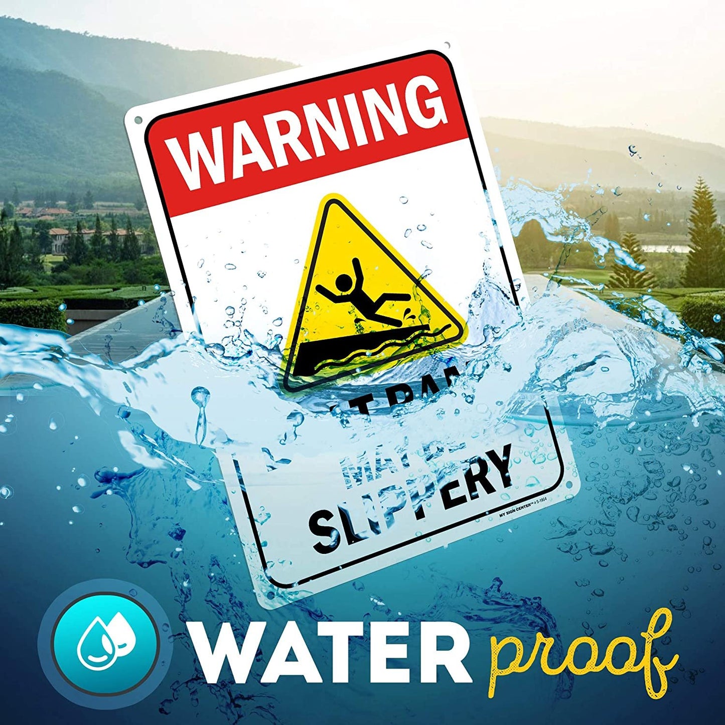 Caution Slippery When Wet Boat Ramp Sign