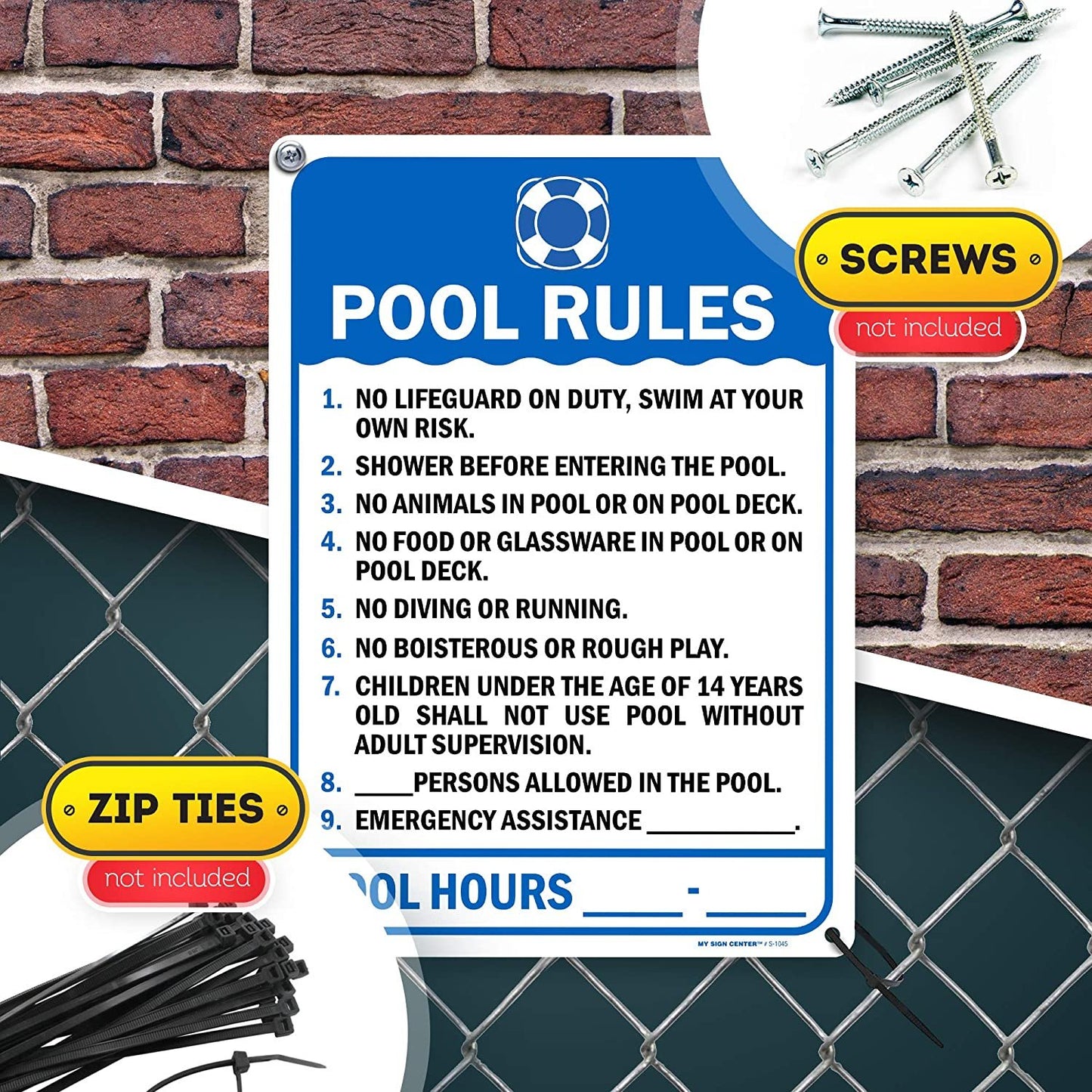 Swimming Pool Rules Sign 2