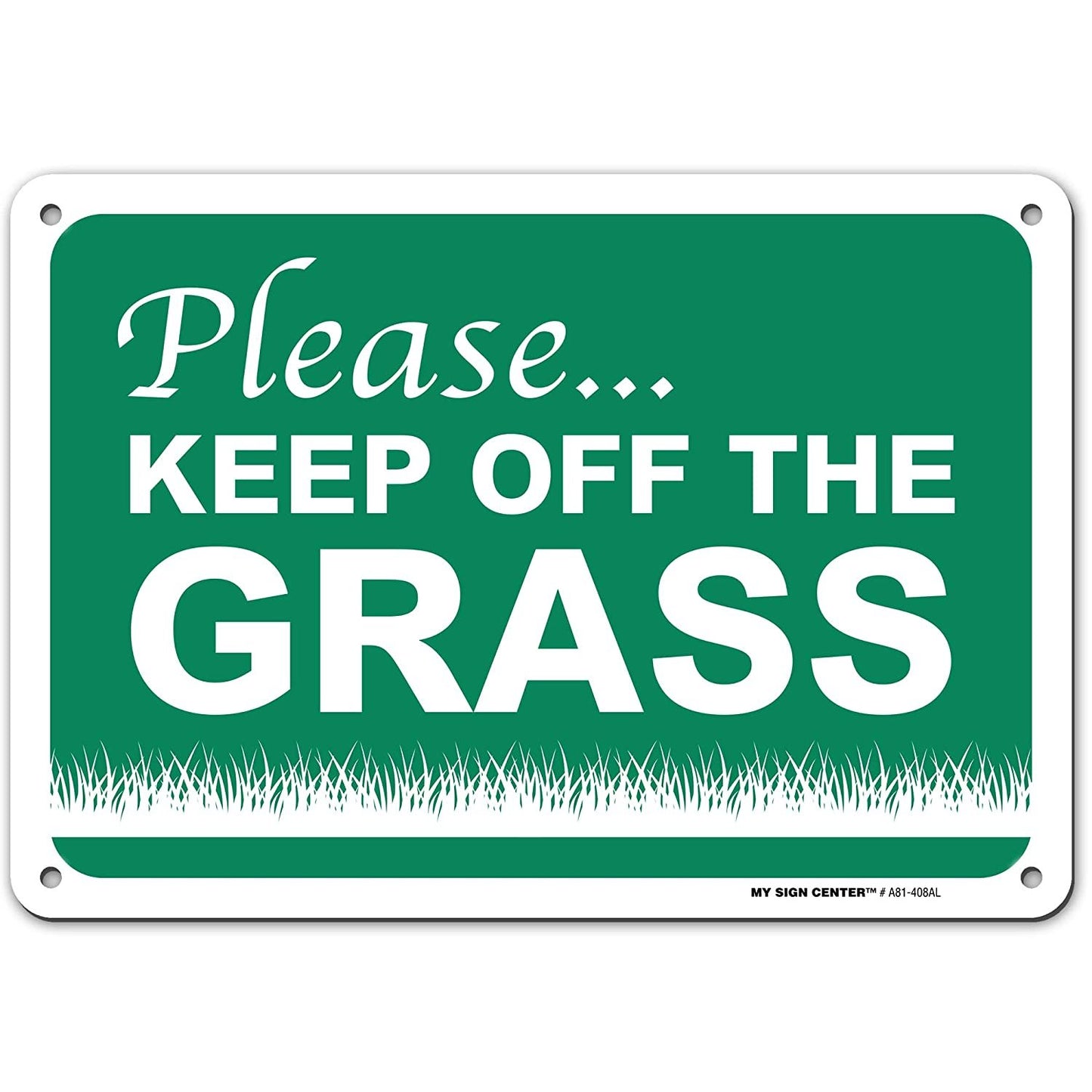 Please Keep Off The Grass Sign