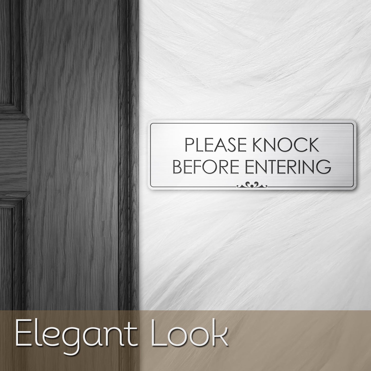 Please Knock Before Entering - Laser Engraved Sign