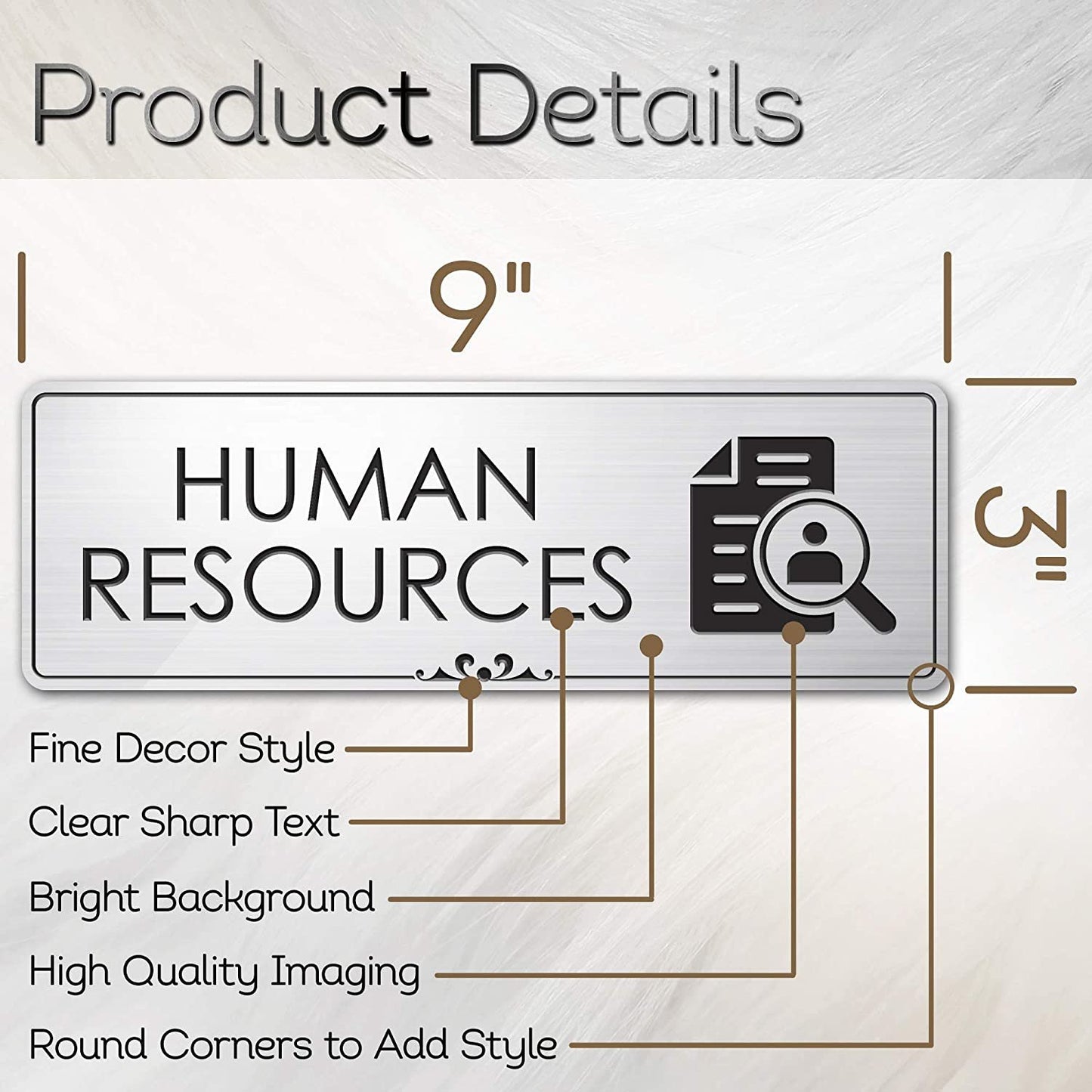 Human Resources Sign for Office Door