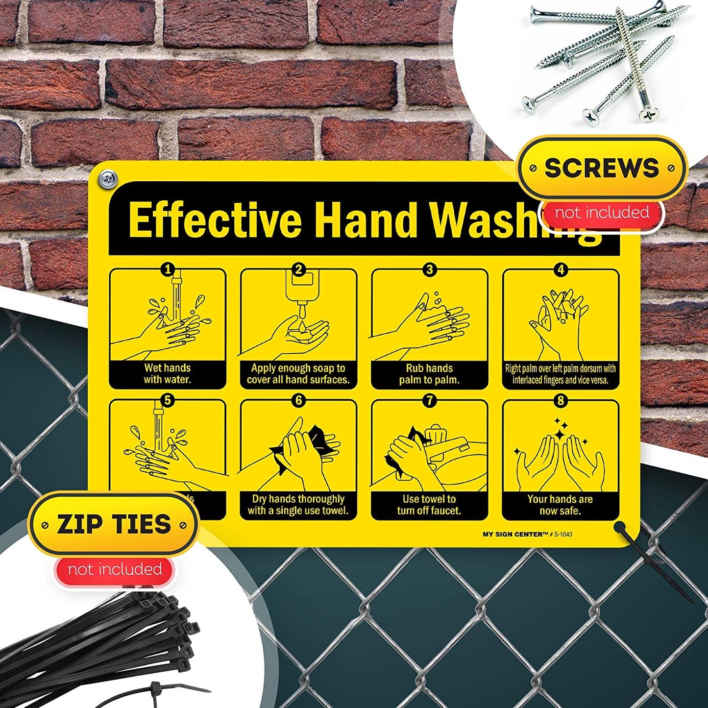 Effective Hand Washing Sign