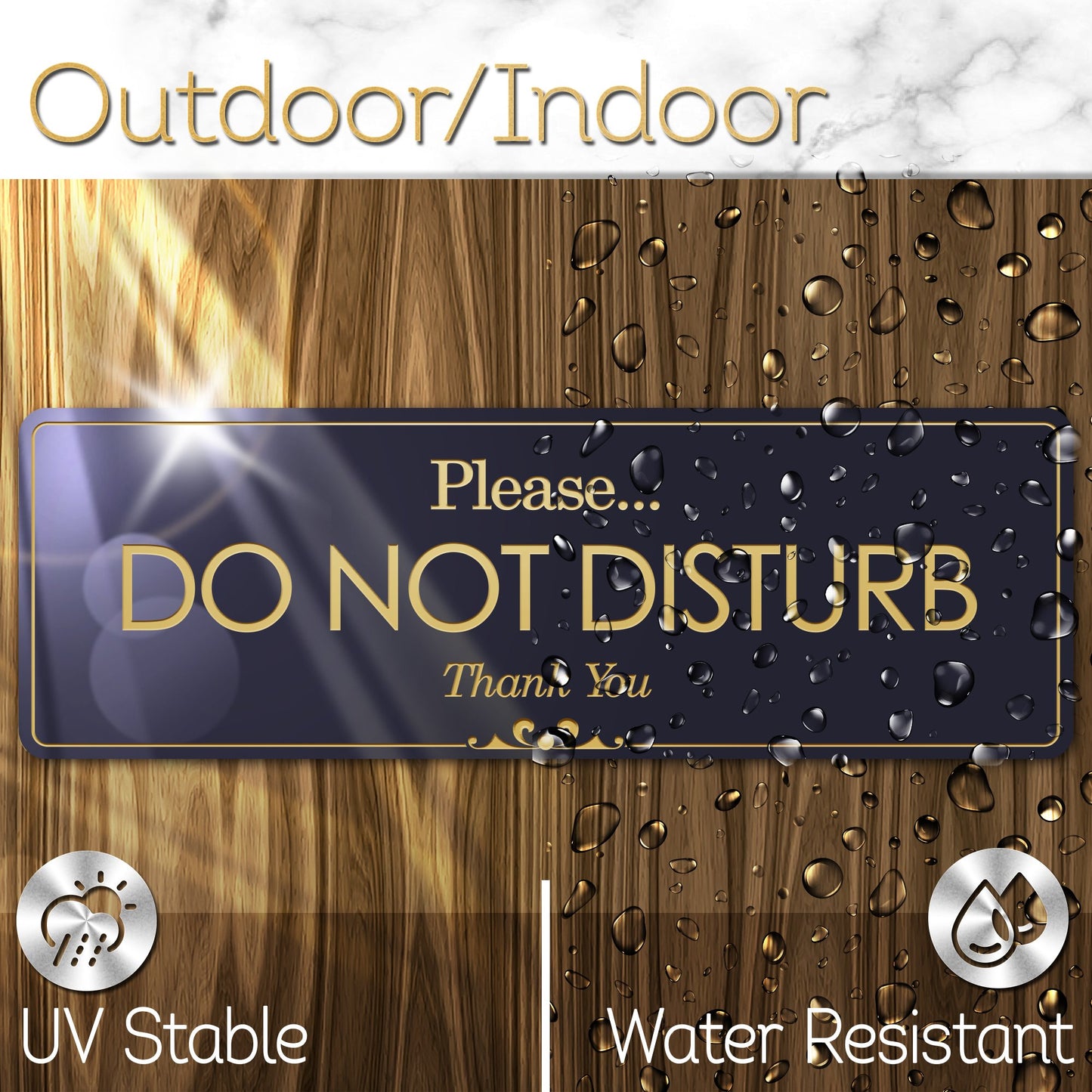 Please Do Not Disturb Thank You - Laser Engraved Sign