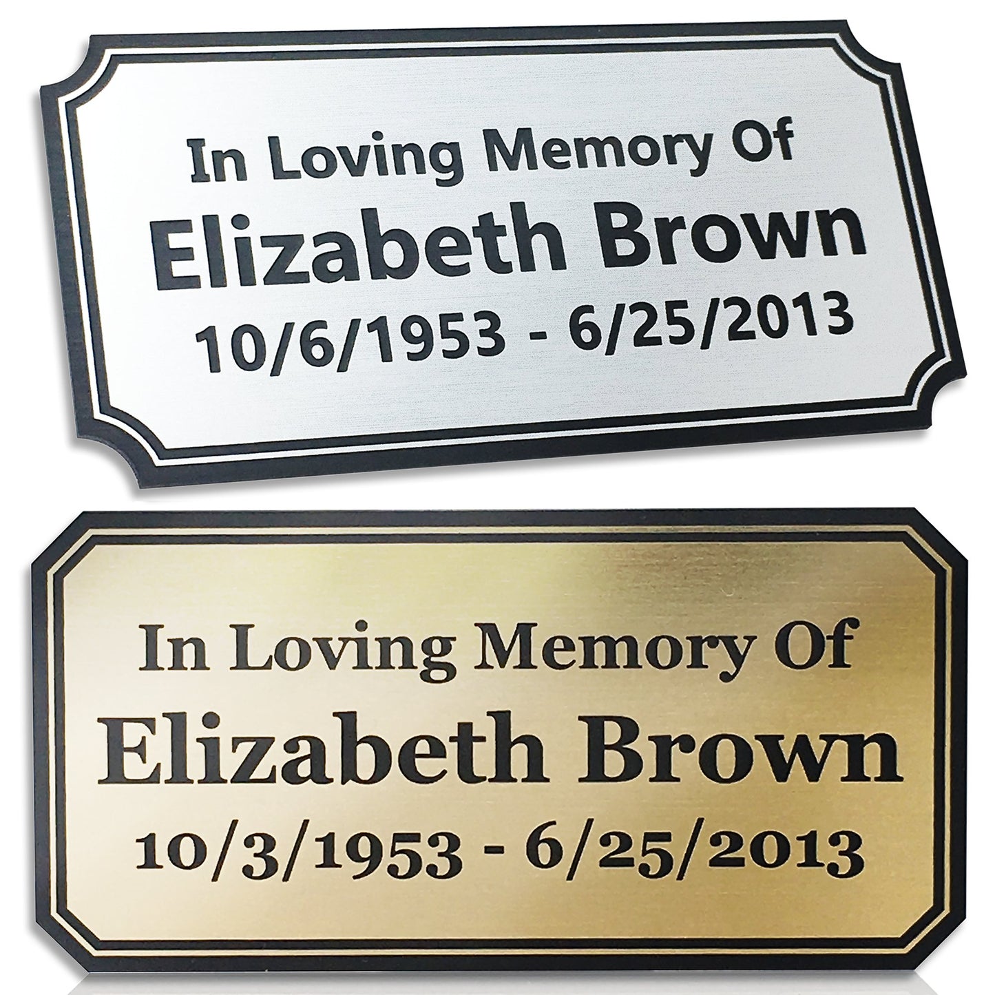 Elegant Engraved Plate Personalized Memorial Plate Grave Plaque