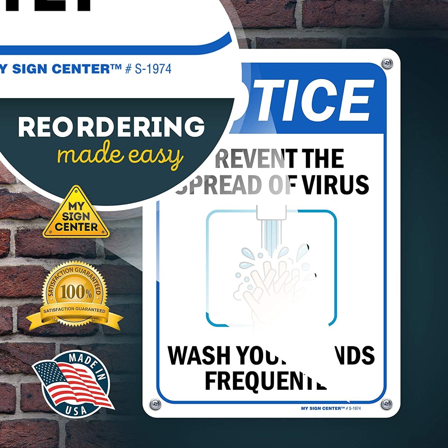 Wash Your Hands Sign Coronavirus Signs for Business