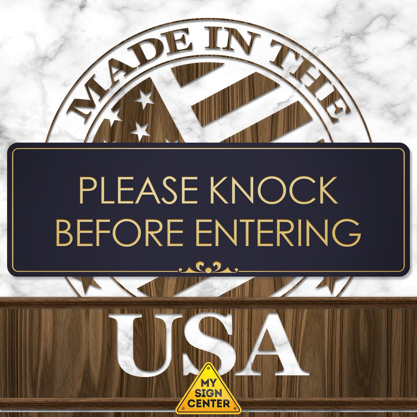 Please Knock Before Entering - Laser Engraved Sign