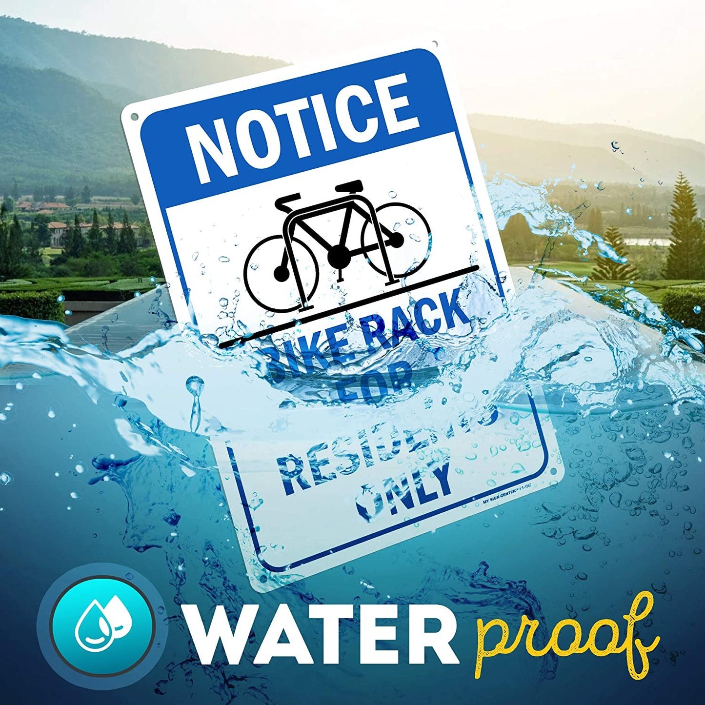 Notice Bike Rack Sign Bicycle Parking for Residents Only Sign