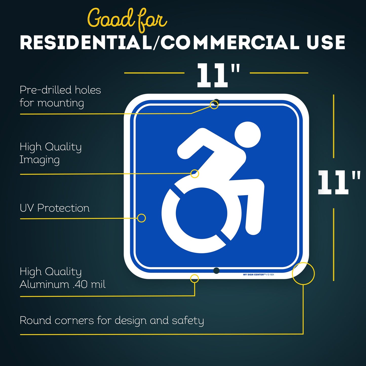 Van Accessible Handicap Parking Sign 1