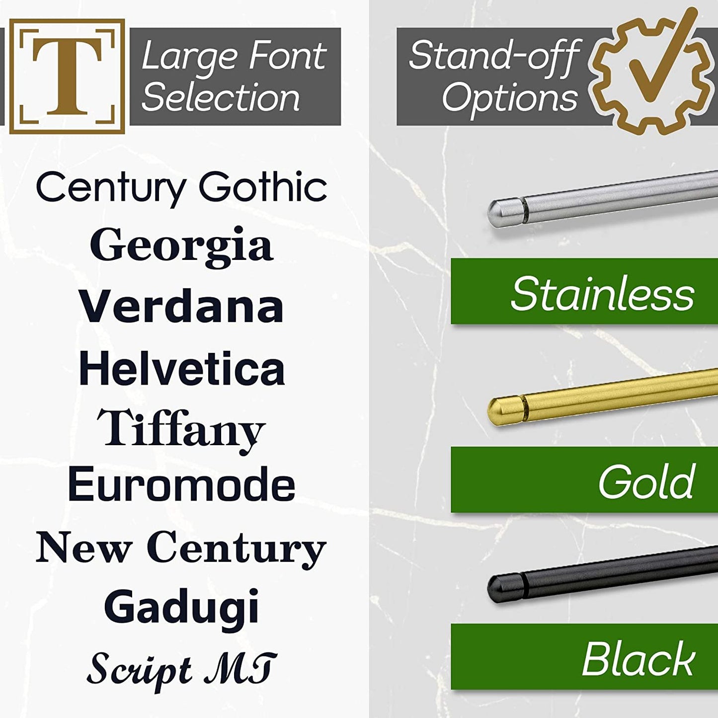 Engraved Message Holder Reception Desk Sign, Prestige Collection