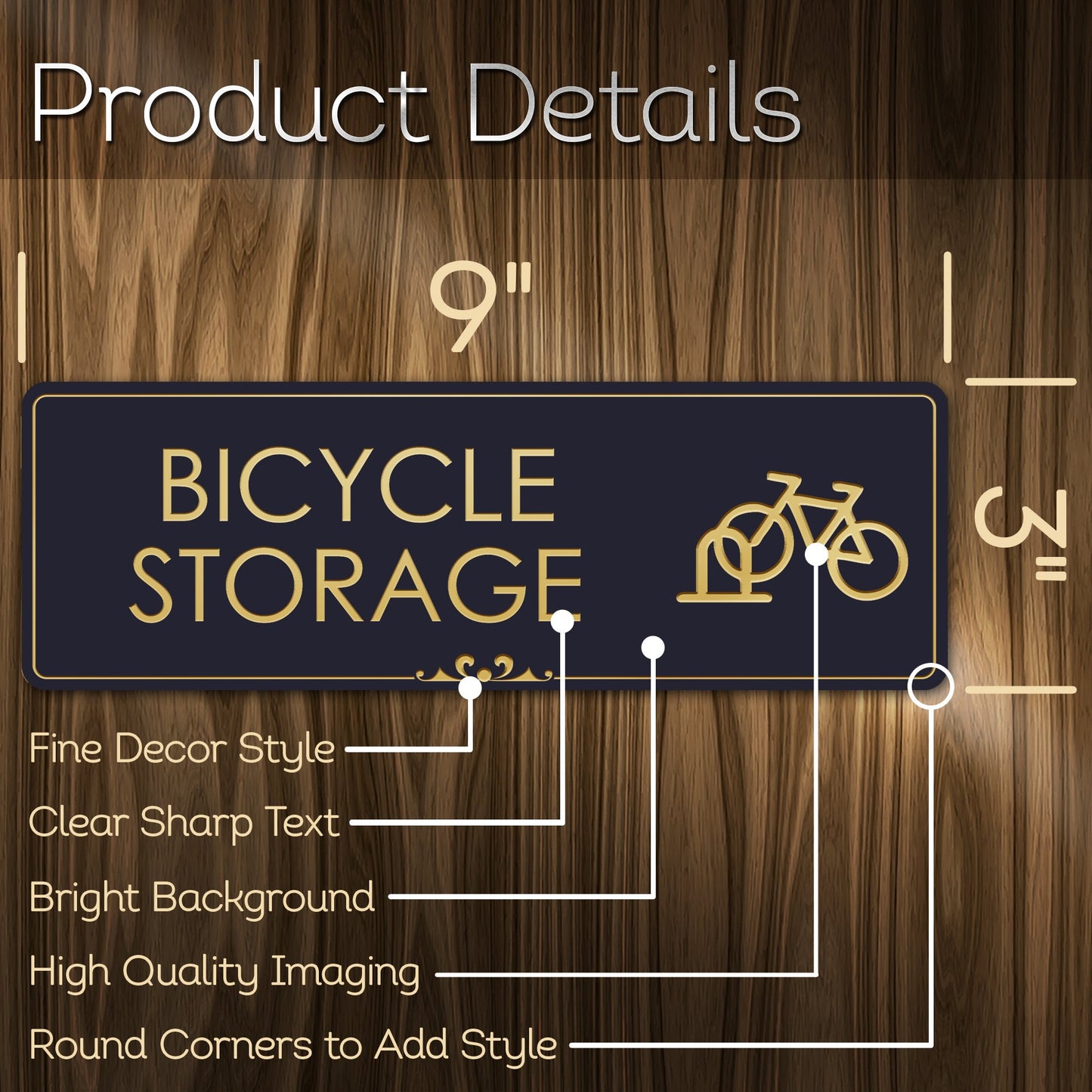 Bicycle Rack Sign Bike Storage Signage