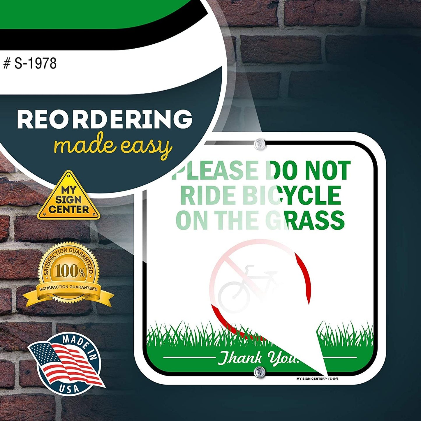 Keep Off Grass Sign Please Do Not Ride Bicycle On The Grass