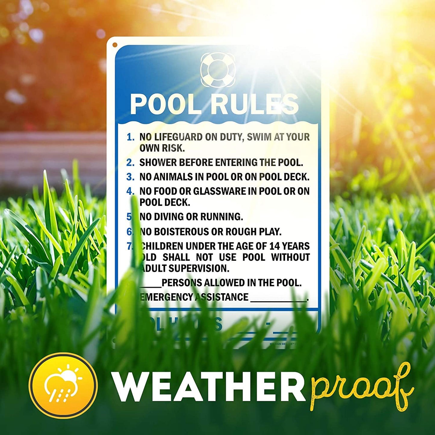 Swimming Pool Rules Sign 2