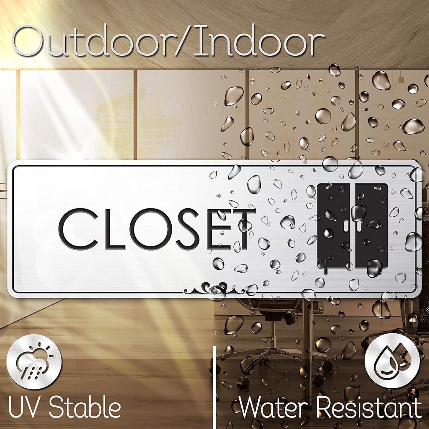 Closet Door Storage Room Sign