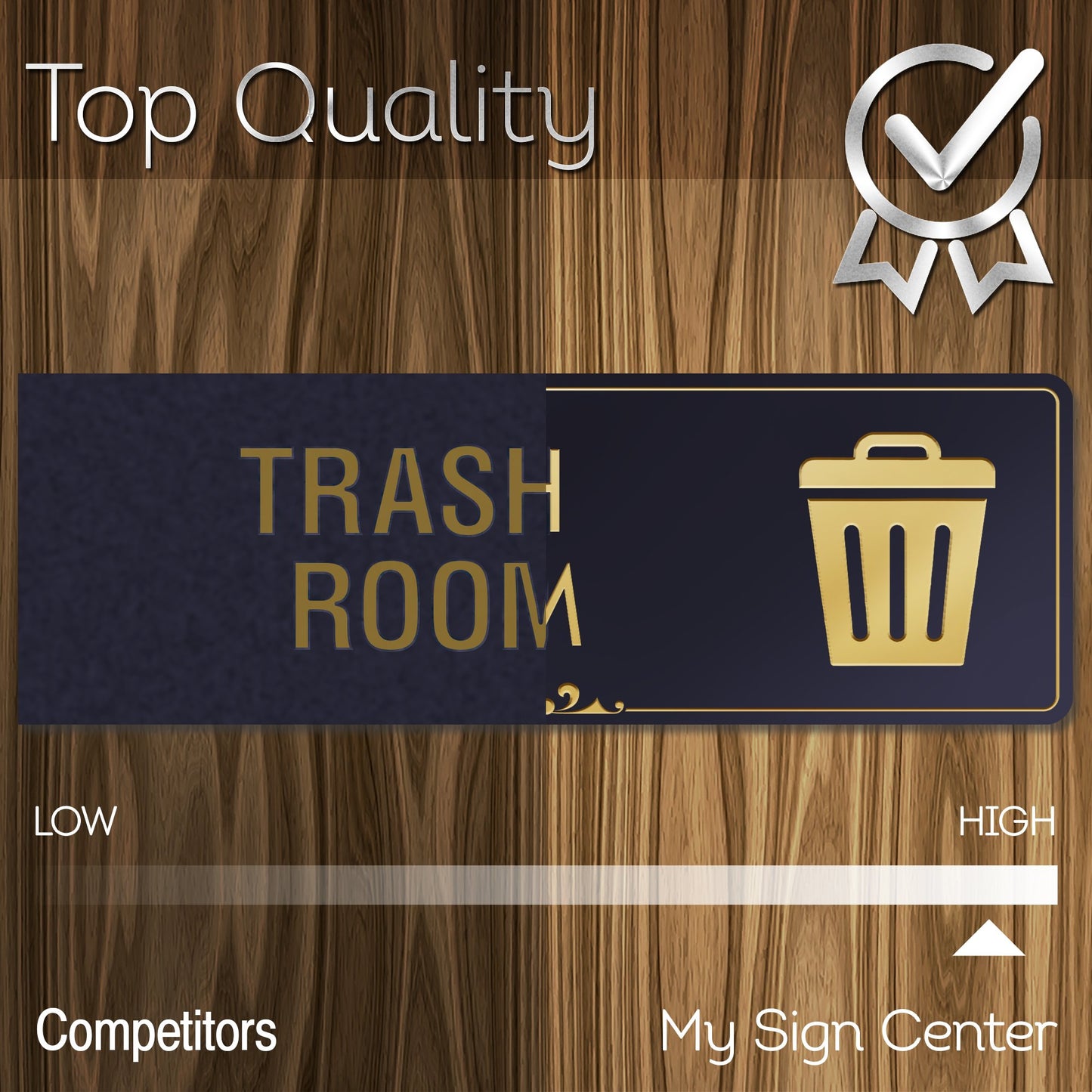 Trash Only Sign Office Room Recycle Trash Sign
