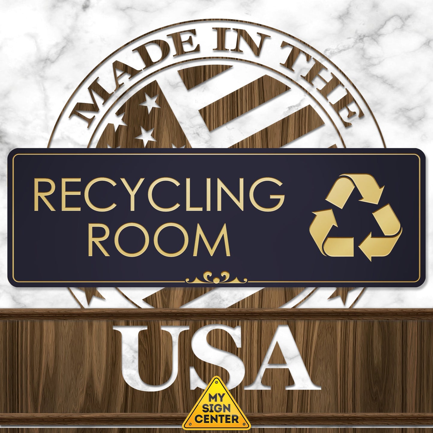 Recycle Room Trash Can Sign