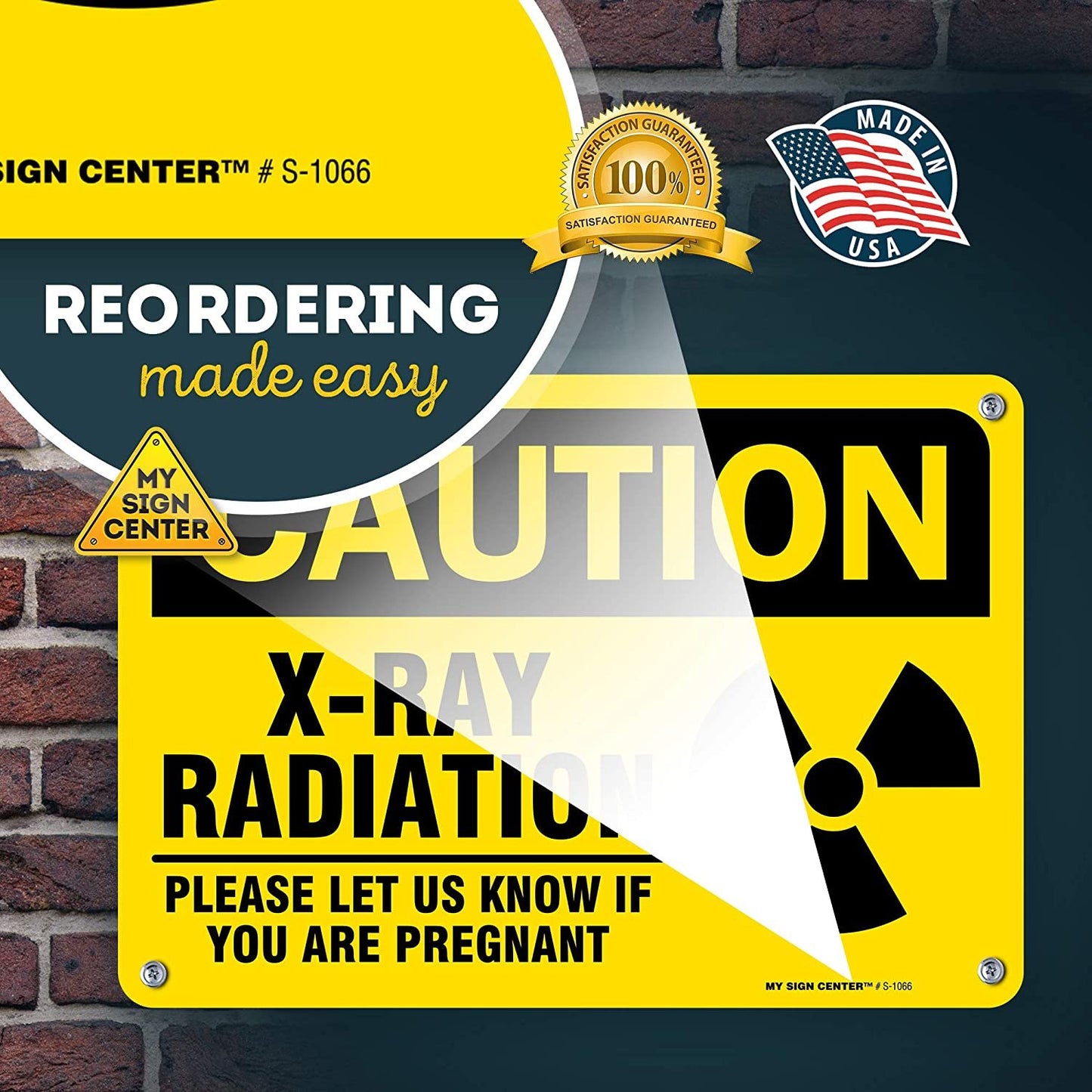 Caution X Ray Radiation Sign Please Inform If Pregnant