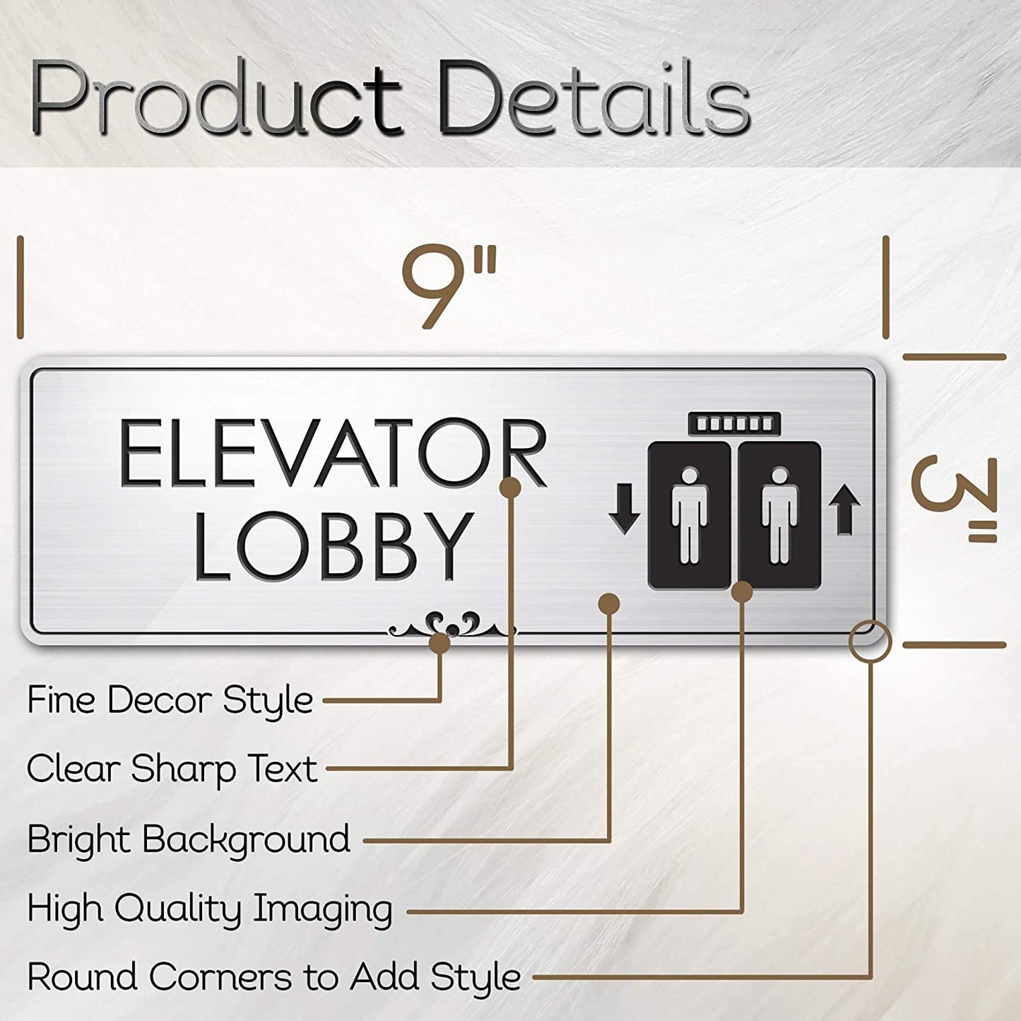 Lobby Elevator Sign Elevator Floor Engraved Sign