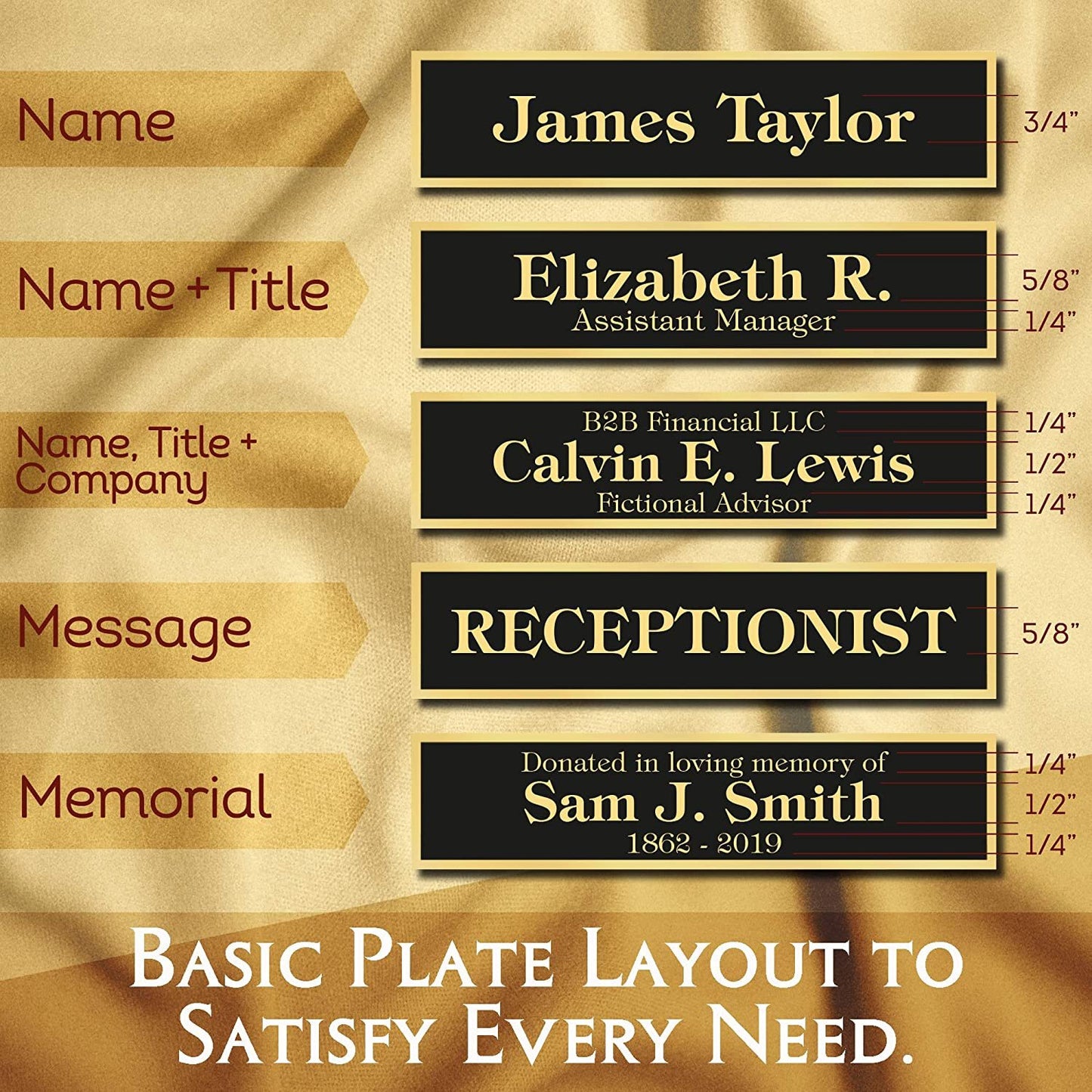 Desk Name Plate Personalized Custom Plaque
